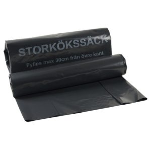 Säck 60L Svart Matavfall ”Tryck”, 150st/krt